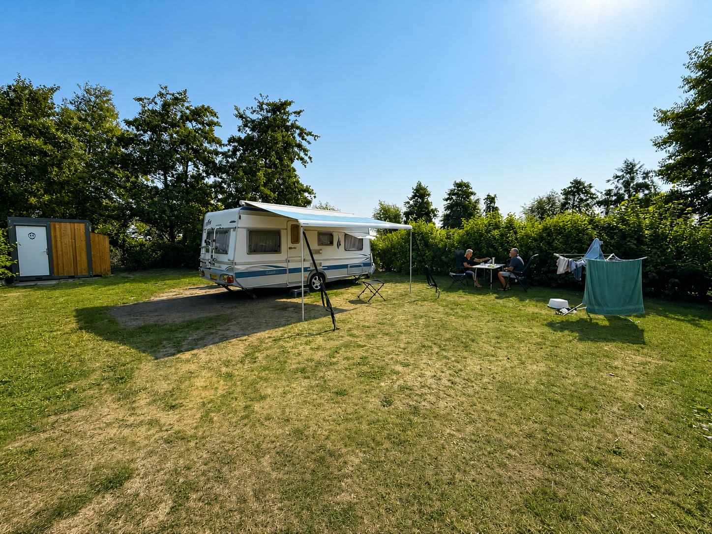 Kampeerplaats met Prive sanitair